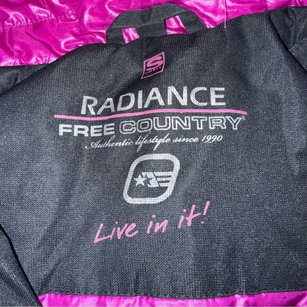 Free Country Radiance‎ Black Purple Athletic Hooded Ski Coat Jacket - Picture 5 of 6